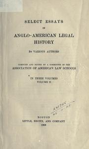 Select essays in Anglo-American legal history