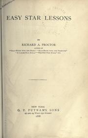 Cover of: Easy star lessons. by Richard A. Proctor