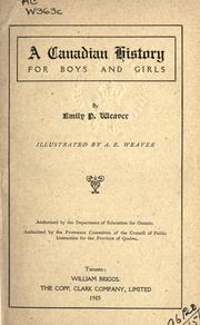 Cover of: Canadian history for boys and girls