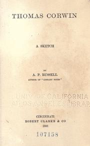 Cover of: Thomas Corwin: a sketch