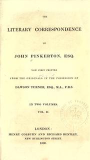 Cover of: Literary correspondence, now first printed from the originals in the possession of Dawson Turner.