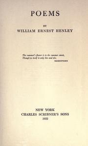 Cover of: Poems. by William Ernest Henley, William Ernest Henley