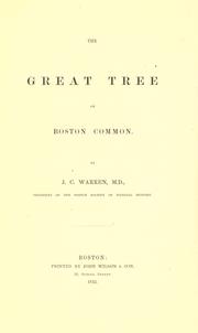 Cover of: The great tree on Boston Common by John Collins Warren