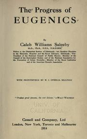 Cover of: The progress of eugenics by Caleb Williams Saleeby