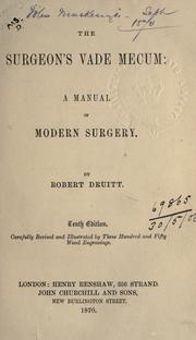 Cover of: The surgeon's vade mecum: a manual of modern surgery.
