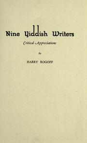 Nine Yiddish writers by Harry Rogoff