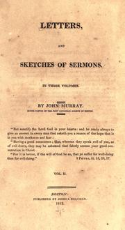 Cover of: Letters and sketches of sermons by John Murray