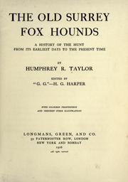 The Old Surrey fox hounds by Humphrey R. Taylor