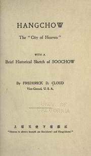 Cover of: Hangchow by Frederick D. Cloud