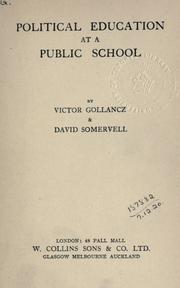 Cover of: Political education at a public school.