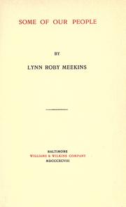 Cover of: Some of our people by Lynn Roby Meekins