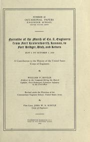 Cover of: Narrative of the march of Company A: engineers from Fort Leavenworth, Kansas, to Fort Bridger, Utah, and return, May 6 to October 3, 1858