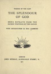 Cover of: The splendour of God by Eric Hammond