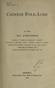 Chinese folk-lore by Macgowan, J. Missionary.