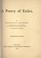Cover of: A poetry of exiles.