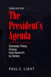 Cover of: The president's agenda by Paul Charles Light