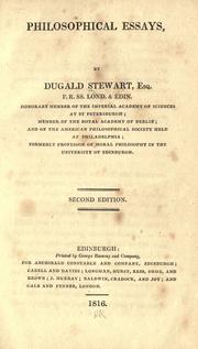 Philosophical essays by Dugald Stewart