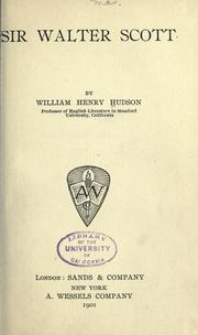 Sir Walter Scott by William Henry Hudson