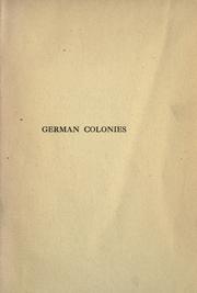 Cover of: German colonies: a plea for the native races