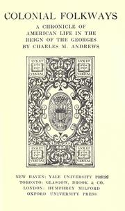 Cover of: Colonial folkways by Charles McLean Andrews