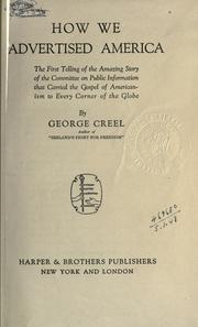 How we advertised America by Creel, George