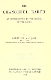 Cover of: The changeful earth: an introduction to the record of the rocks