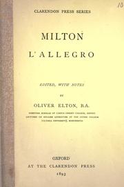 Cover of: L' Allegro.