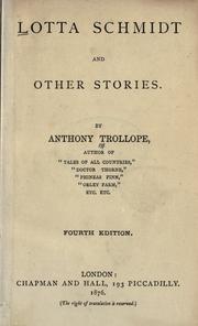 Cover of: Lotta Schmidt and other stories. by Anthony Trollope