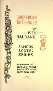 James Frederick Ferrier by Elizabeth Sanderson Haldane
