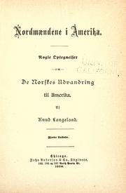 Cover of: Nordmaendene i Amerika by Knud Langeland