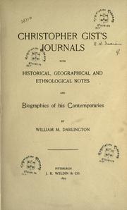 Cover of: Christopher Gist's journals by Christopher Gist