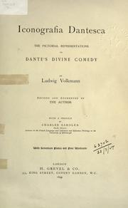 Cover of: Iconografia Dantesca: the pictorial representations to Dante's Divine Comedy