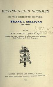 Cover of: Distinguished Irishmen of the sixteenth century: first series