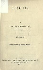 Cover of: Logic. by Richard Whately