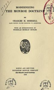 Modernizing the Monroe doctrine by Sherrill, Charles Hitchcock