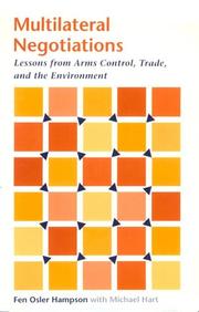 Cover of: Multilateral Negotiations by Fen Osler Hampson, Michael Hart