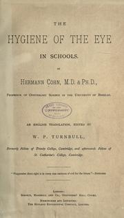 Cover of: The hygiene of the eye in schools