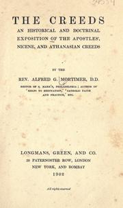 The creeds by Mortimer, Alfred G.