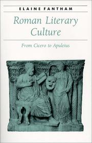 Cover of: Roman Literary Culture: From Cicero to Apuleius (Ancient Society and History)