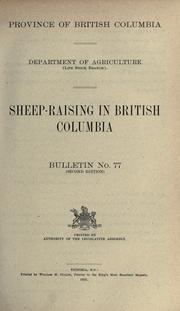 Sheep-raising in British Columbia .. by Samuel Herbert Hopkins