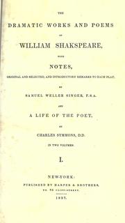 Cover of: Dramatic works and poems of William Shakespeare by William Shakespeare