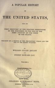 A popular history of the United States by William Cullen Bryant