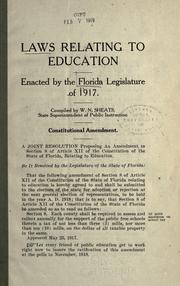 Cover of: Laws relating to education enacted by the Florida Legislature of 1917 by Florida.