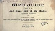 Cover of: Bird guide. by Chester A. Reed