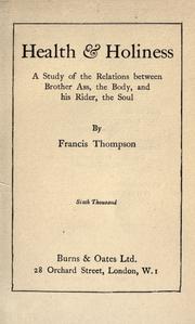 Health And Holiness by Thompson, Francis, 1859-1907