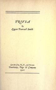 Cover of: Trivia. by Logan Pearsall Smith