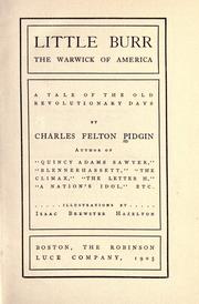 Cover of: Little Burr, the Warwick of America: a tale of the old revolutionary days