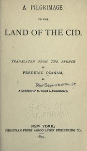 Cover of: A pilgrimage to the land of the Cid