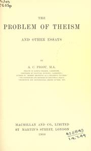 Cover of: The problem of theism by A. C. Pigou