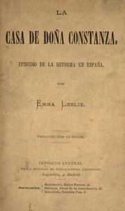 Cover of: La casa de doña Constanza by Emma Leslie